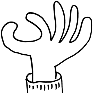 Mano derecha, dibujo